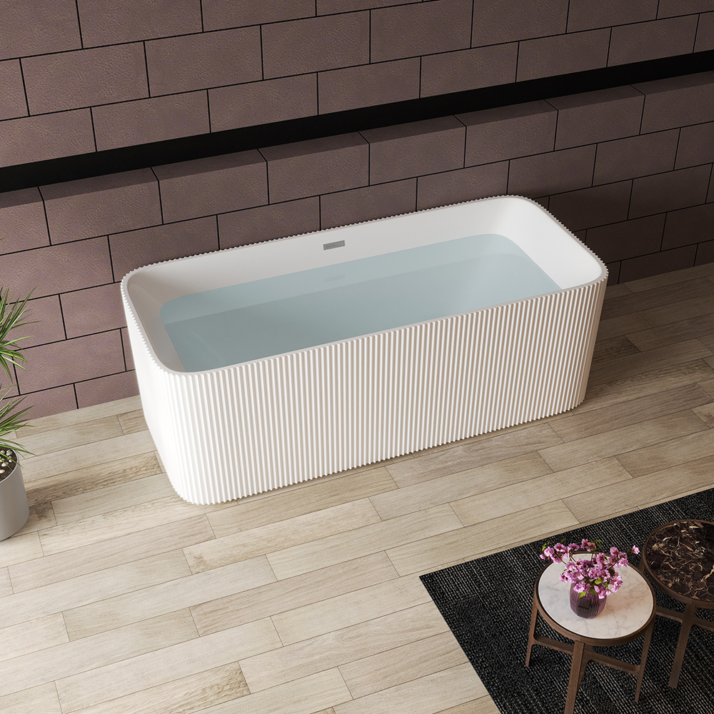 Nouveau design blanc baignoire autoportant RL-MF1240