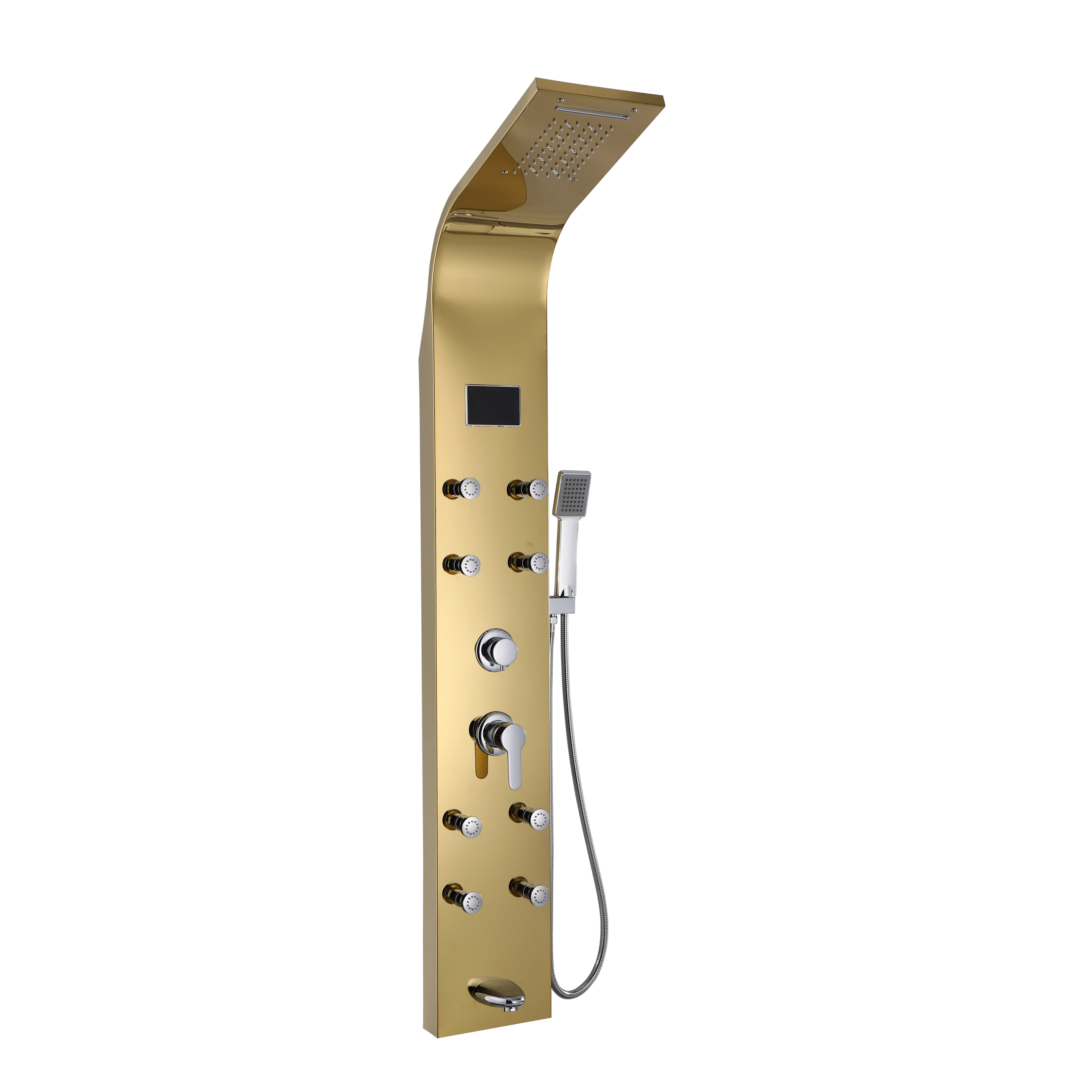 Panneau de douche matériau en acier inoxydable en or