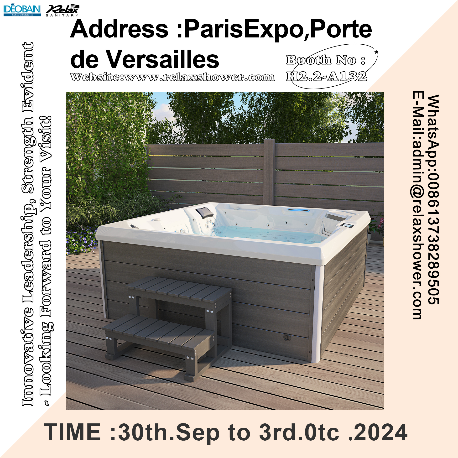 Salle de bain détendez-vous pour briller au salon de Paris Ideobain